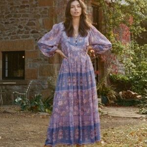 Spell Juniper Gown dress xs purple floral fairy